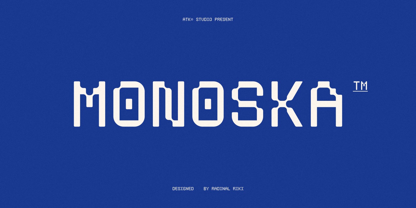 Пример шрифта Monoska